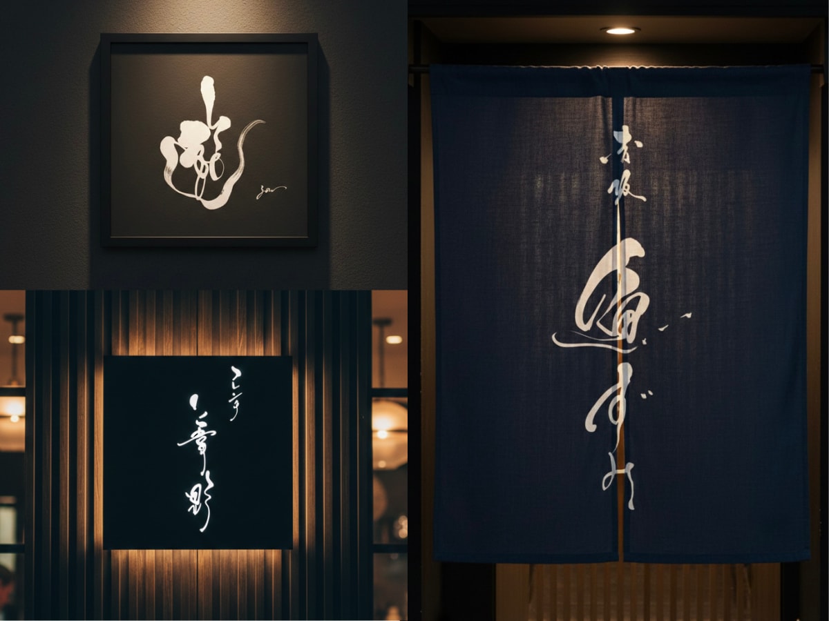店舗・ブランド向け｜手書き筆文字ロゴを制作します 〜看板・暖簾・商品ラベルなど商用利用にも対応〜 イメージ3
