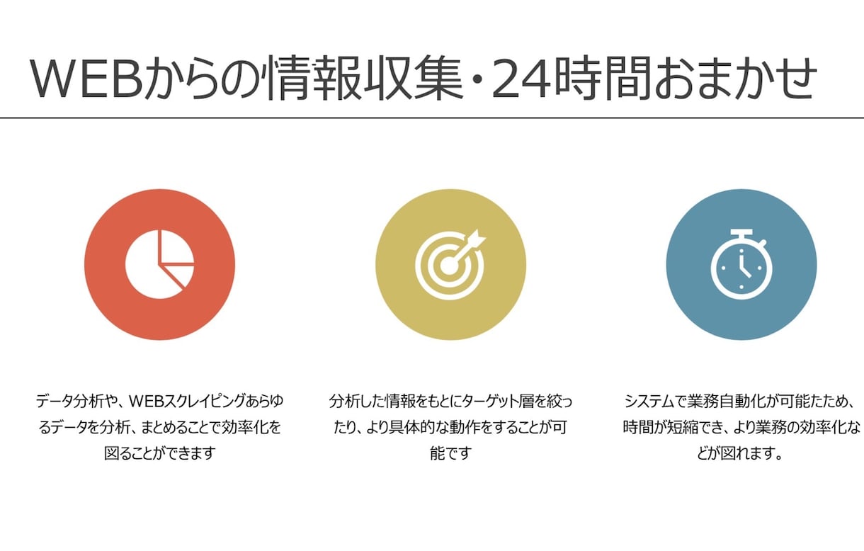 面倒な手作業を自動化するツールを作ります Webからの情報収集・データ入力を24時間お任せ イメージ2