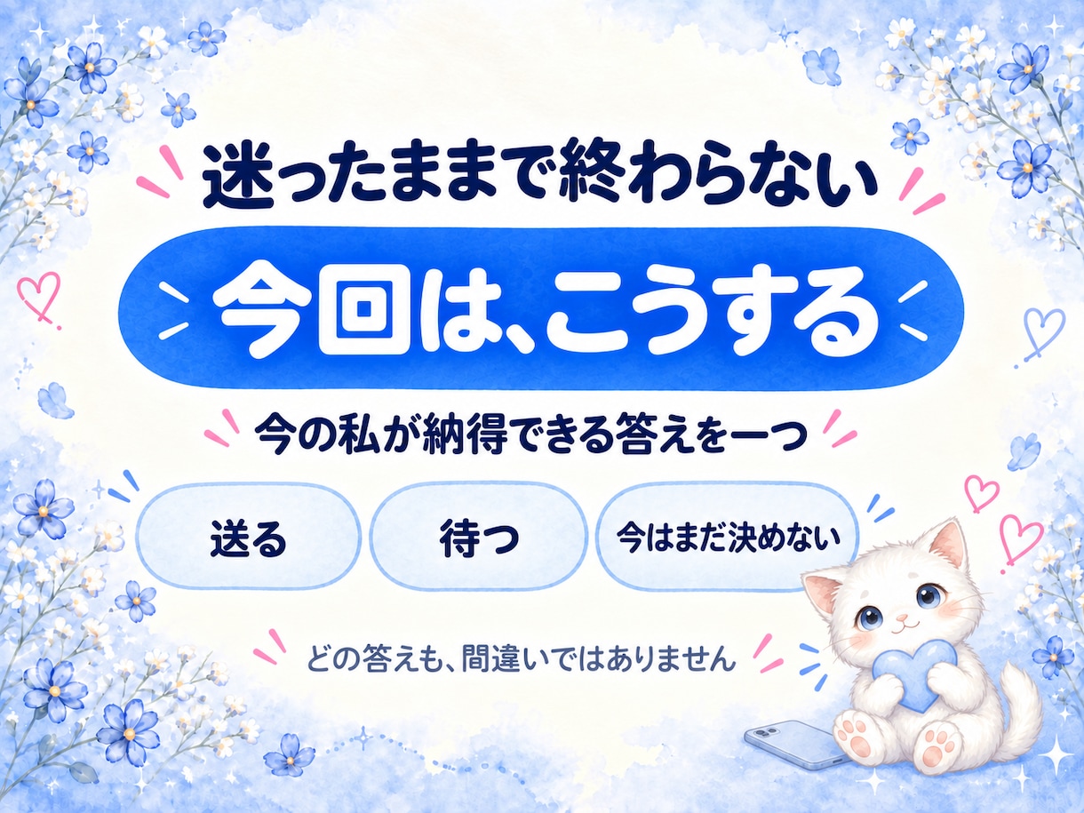 彼の気持ちを占い、恋の迷いを30分お聞きします 鑑定後にチャットで対話｜残った「でも…」も話せます イメージ6