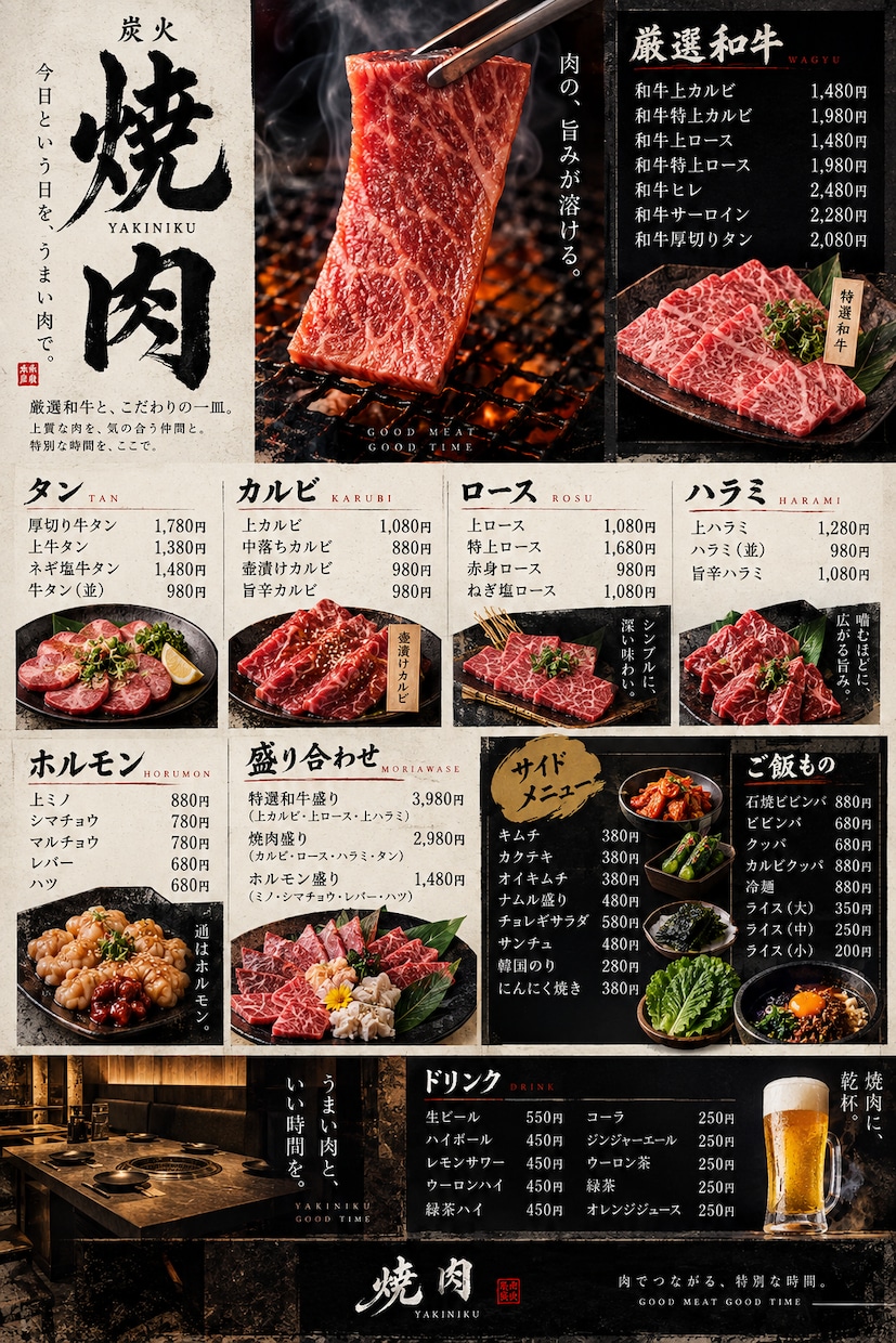 飲食店のメニュー表をデザインします 手書き風からおしゃれ系まで幅広く対応します。 イメージ2