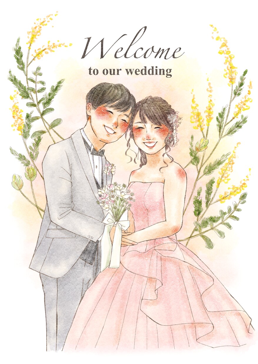 ふんわり可愛いウェルカムボード心を込めて描きます ♡♡結婚式やプレゼントにおすすめです♡♡ イメージ5