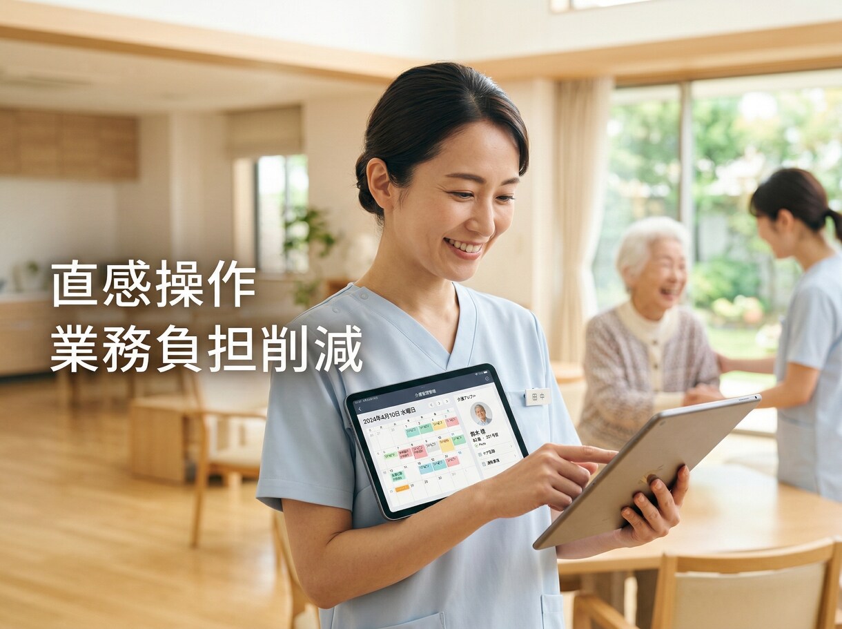 介護現場のアナログ記録を無くすシステム構築します 手書きの介護記録や申し送りをデジタル化し、業務負担を軽減 イメージ2