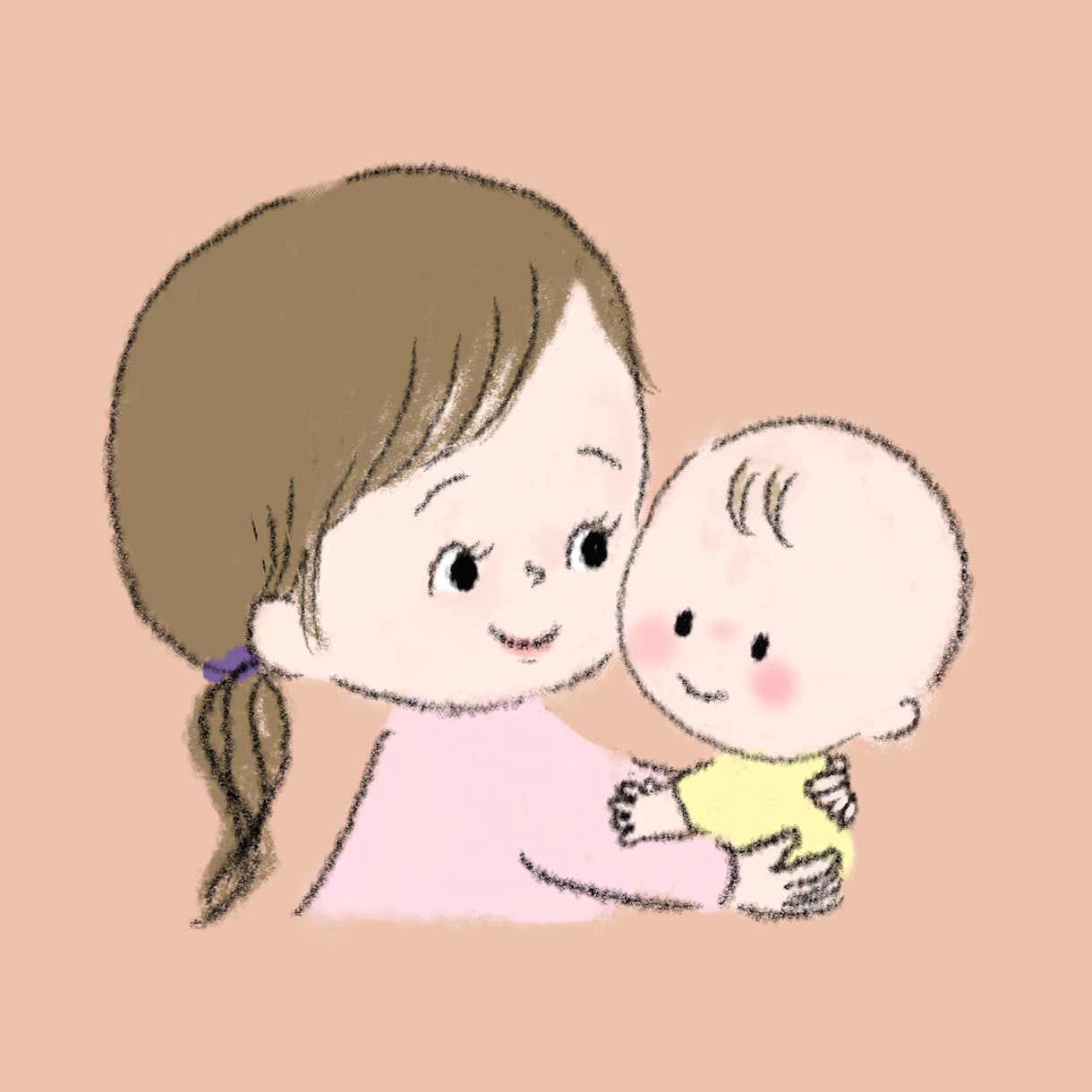 手書きがかわいい、目を引くアイコンお描きします お子様の似顔絵イラストや、ペットとの2ショットもOKです！ イメージ5