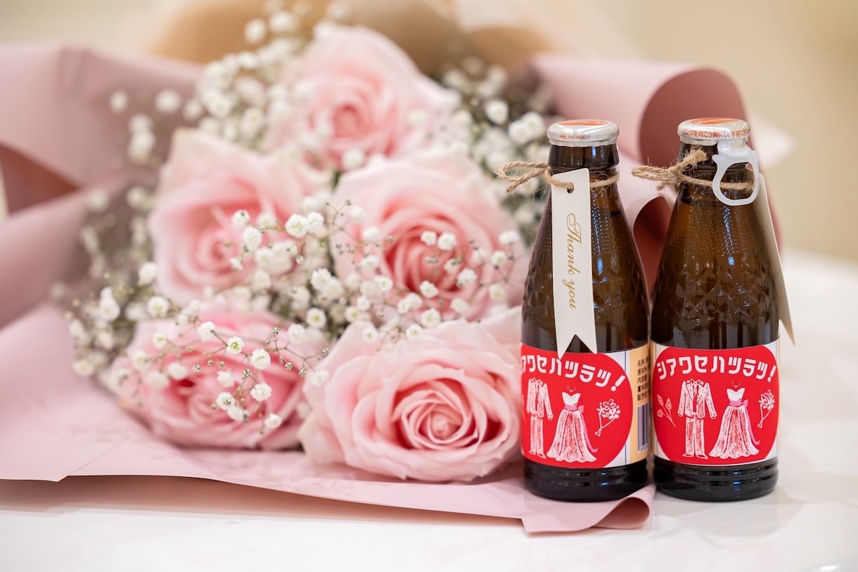 貼るだけ簡単♪結婚式プチギフト作成します オロナミンCに貼るだけ！結婚式 二次会に是非✩ イメージ7