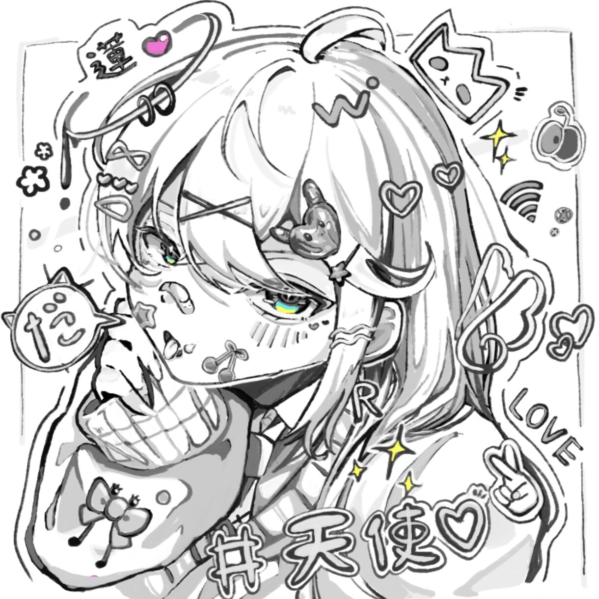 モノクロイラスト描きます アイコン・ポストカードに最適！！ イメージ1
