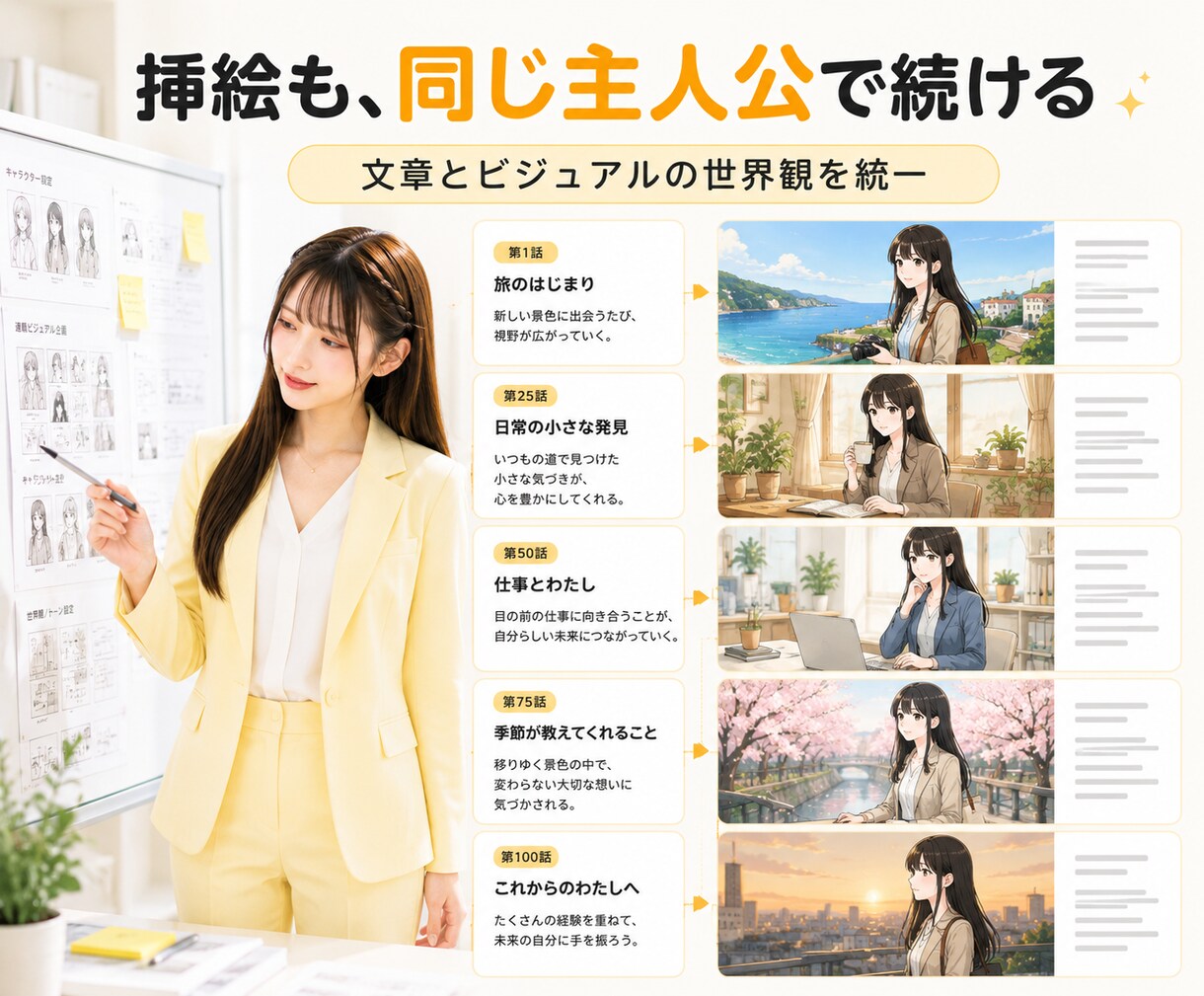 企業・人物のブランディング向け長期連載を制作します 文体・人物・世界観を統一。連載による継続的なブランディング イメージ7