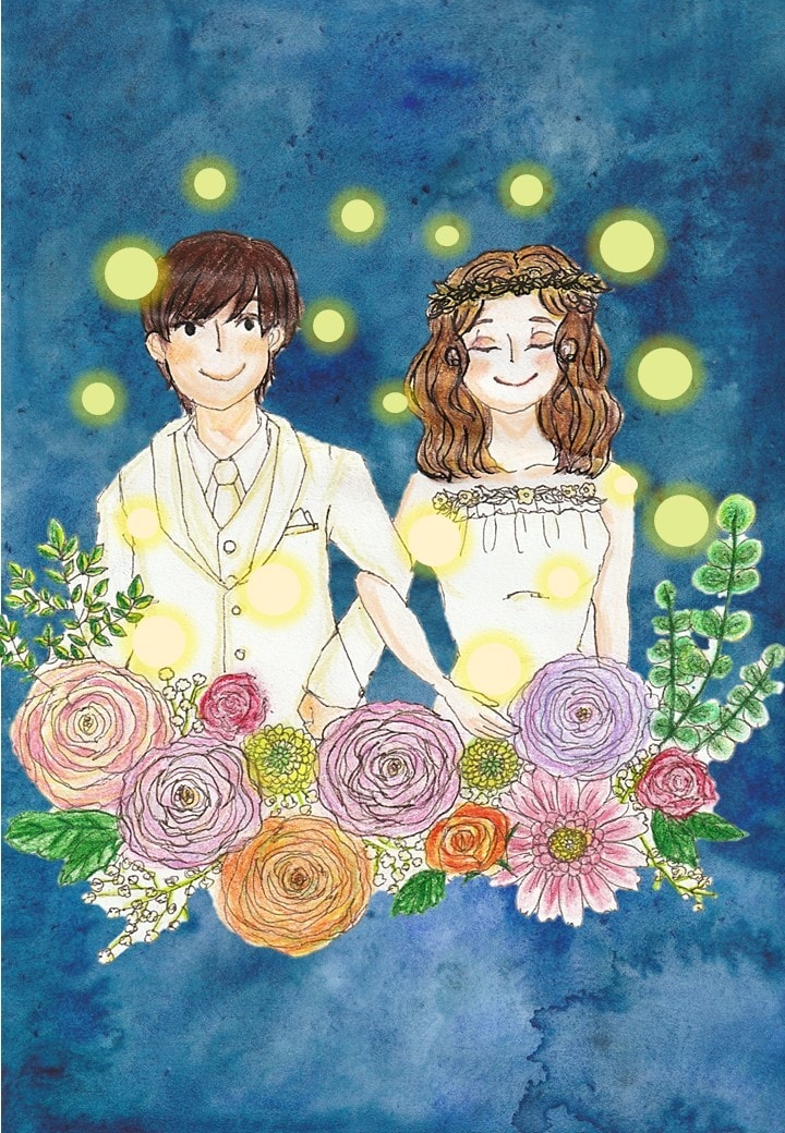 ウェディング、記念日の特別なイラスト承ります あなたの特別な日の幸せをいっぱいに詰め込みお作り致します。 イメージ5