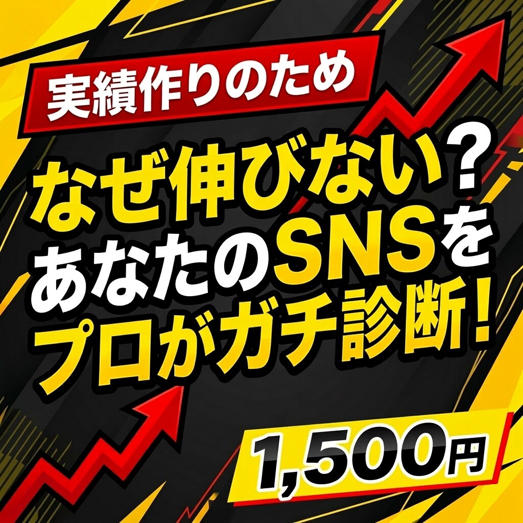 総フォロワー10万人があなたのSNSを分析します YT/TikTok/X/インスタ 伸びない原因を徹底分析！ イメージ1