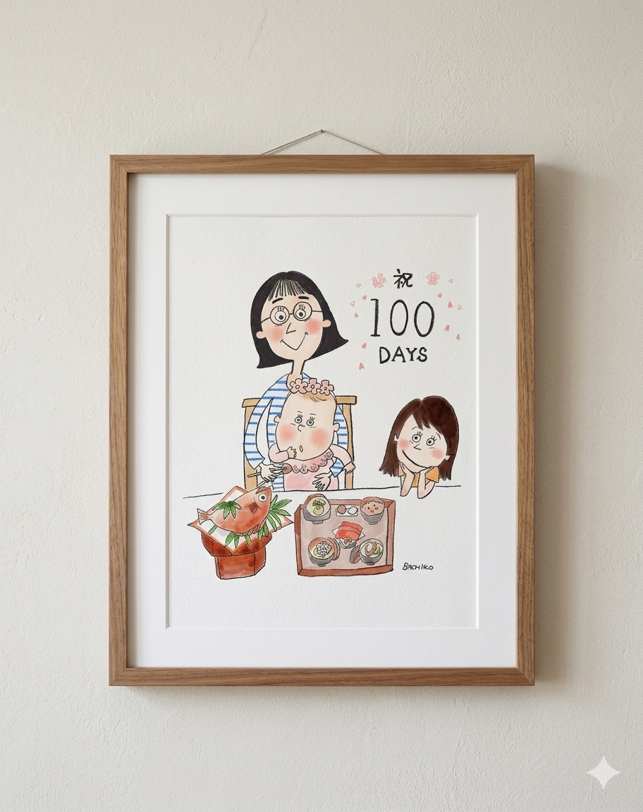 昭和レトロな家族イラスト描きます 似顔絵歴１５年ママが描くほっこり優しい似顔絵 イメージ1