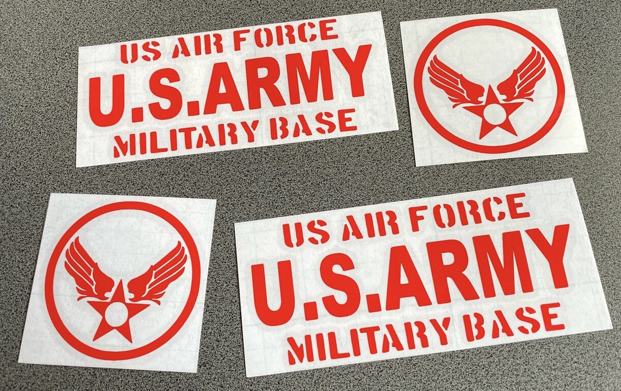 オリジナル オーダーステッカー 制作します U.S.ARMY 4枚セット カッティングステッカー イメージ3