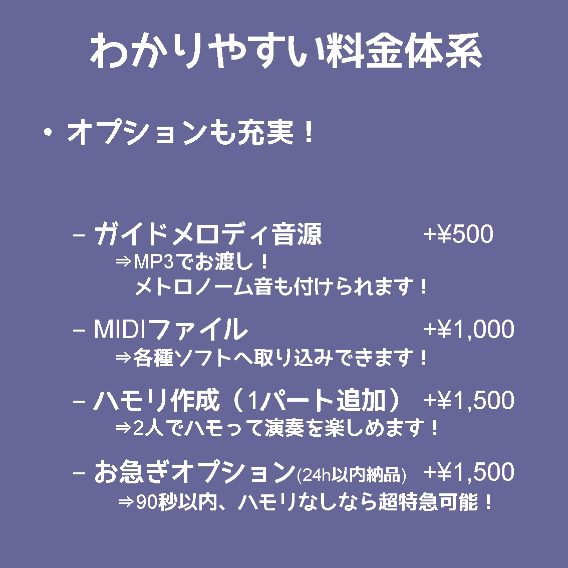 耳コピ♪お好きな音楽のメロディを手早く耳コピします お気に入りの曲が低価格・迅速・高品質で楽譜に！カラオケにも！ イメージ4