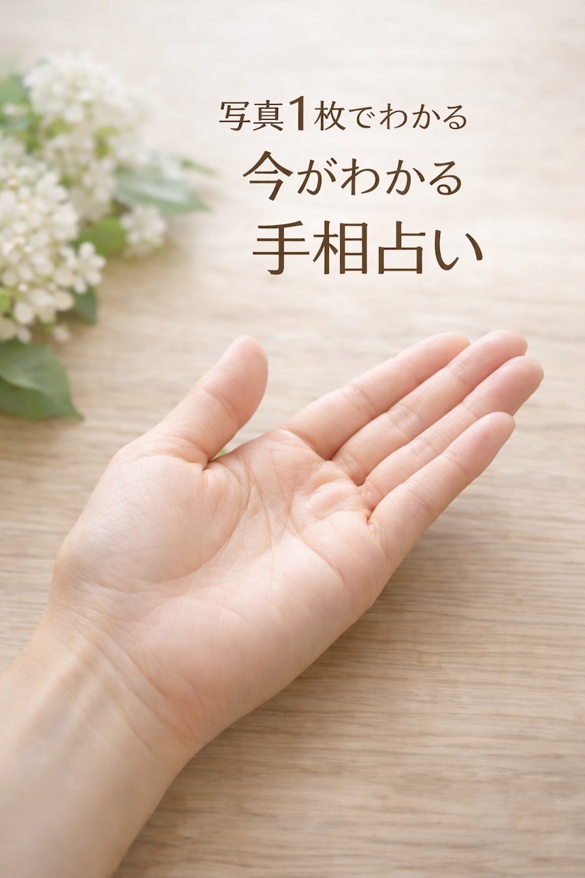 両手の手相であなたの運勢を鑑定します 1人で見つめ直すより、手のひらからのヒントで前向きな毎日へ。 イメージ1