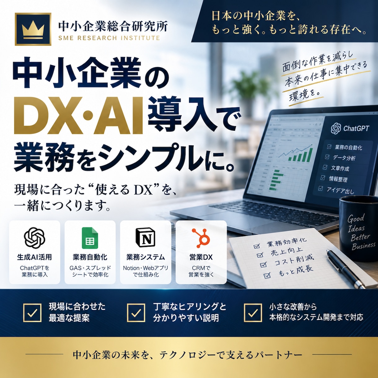 AI・DXで業務効率化を支援します GAS・生成AI・社内業務の自動化まで幅広く対応 イメージ1