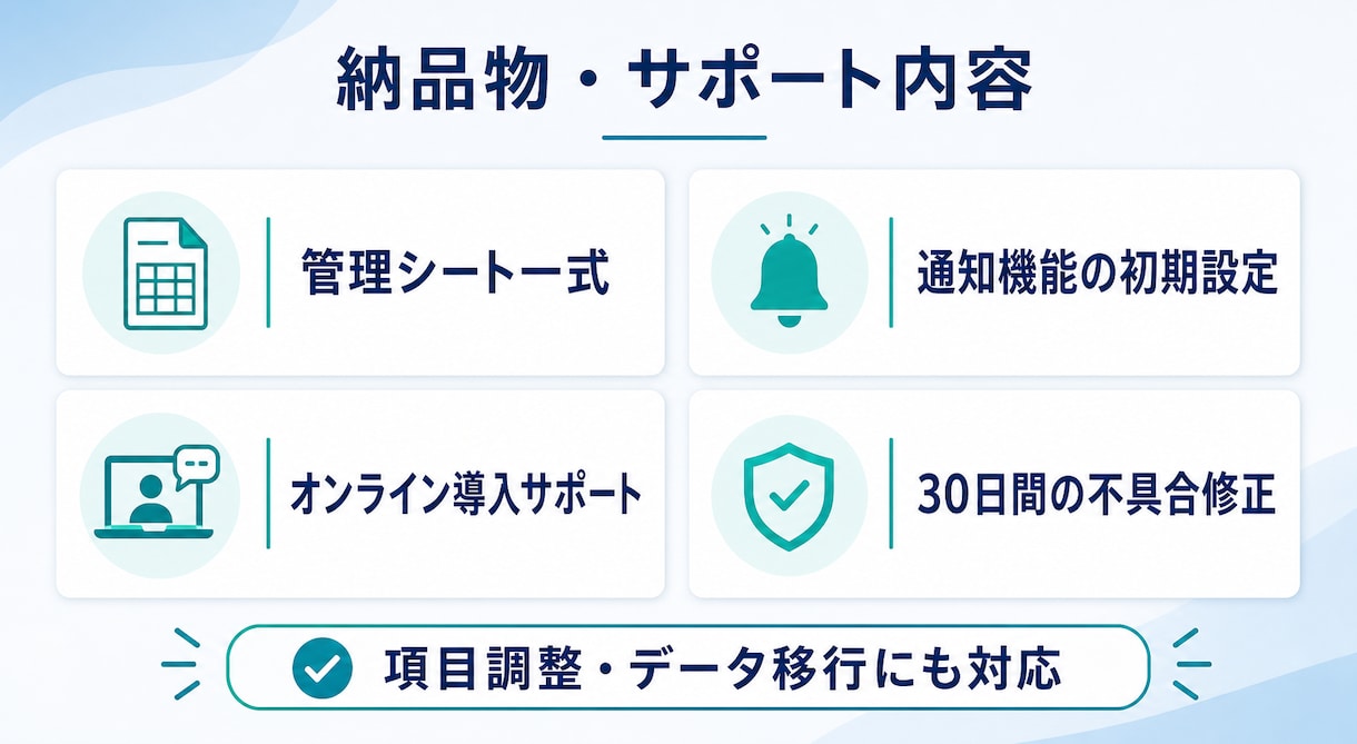 一人事業の案件・請求・入金漏れを防ぐ仕組み作ります 問い合わせから入金まで一つの表で管理｜先着3社 イメージ2