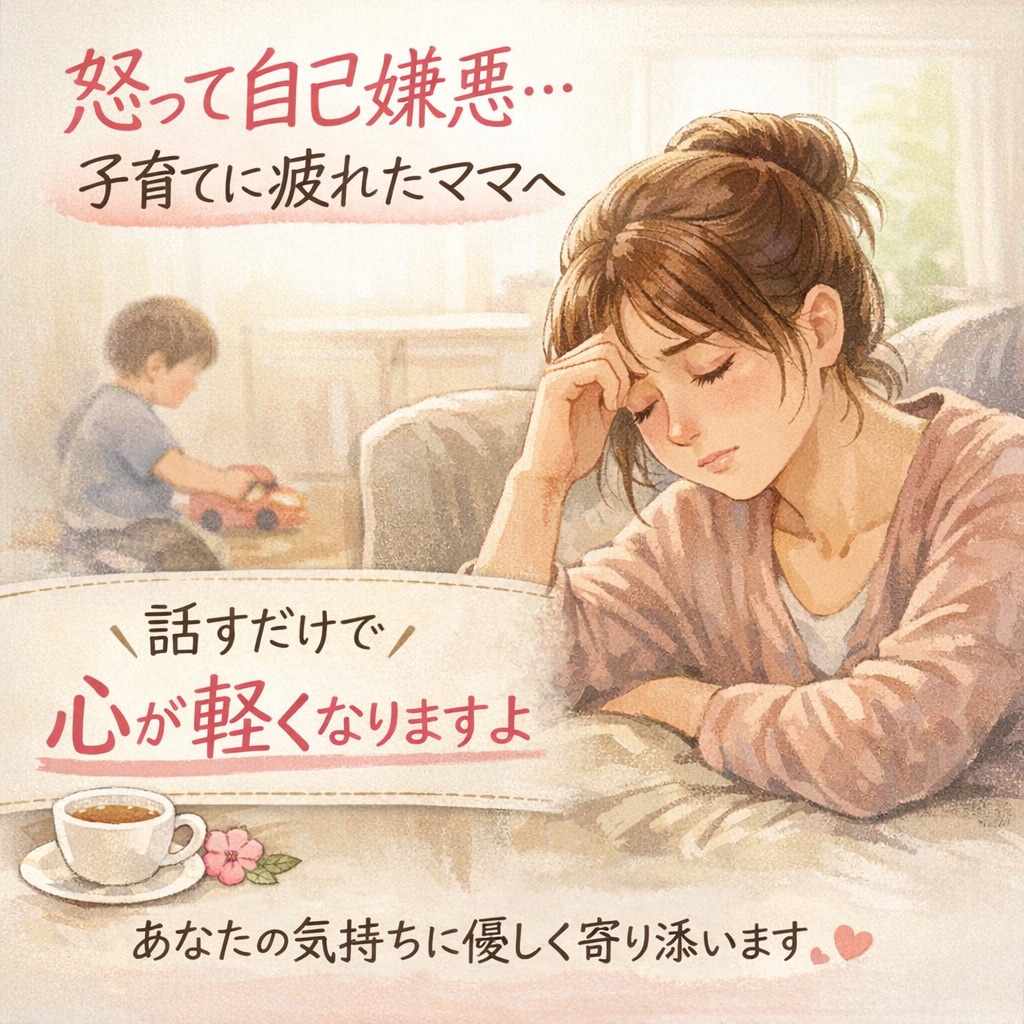 怒って自己嫌悪…ママの話聞きます なんであんな言い方…と後悔するママへ イメージ1