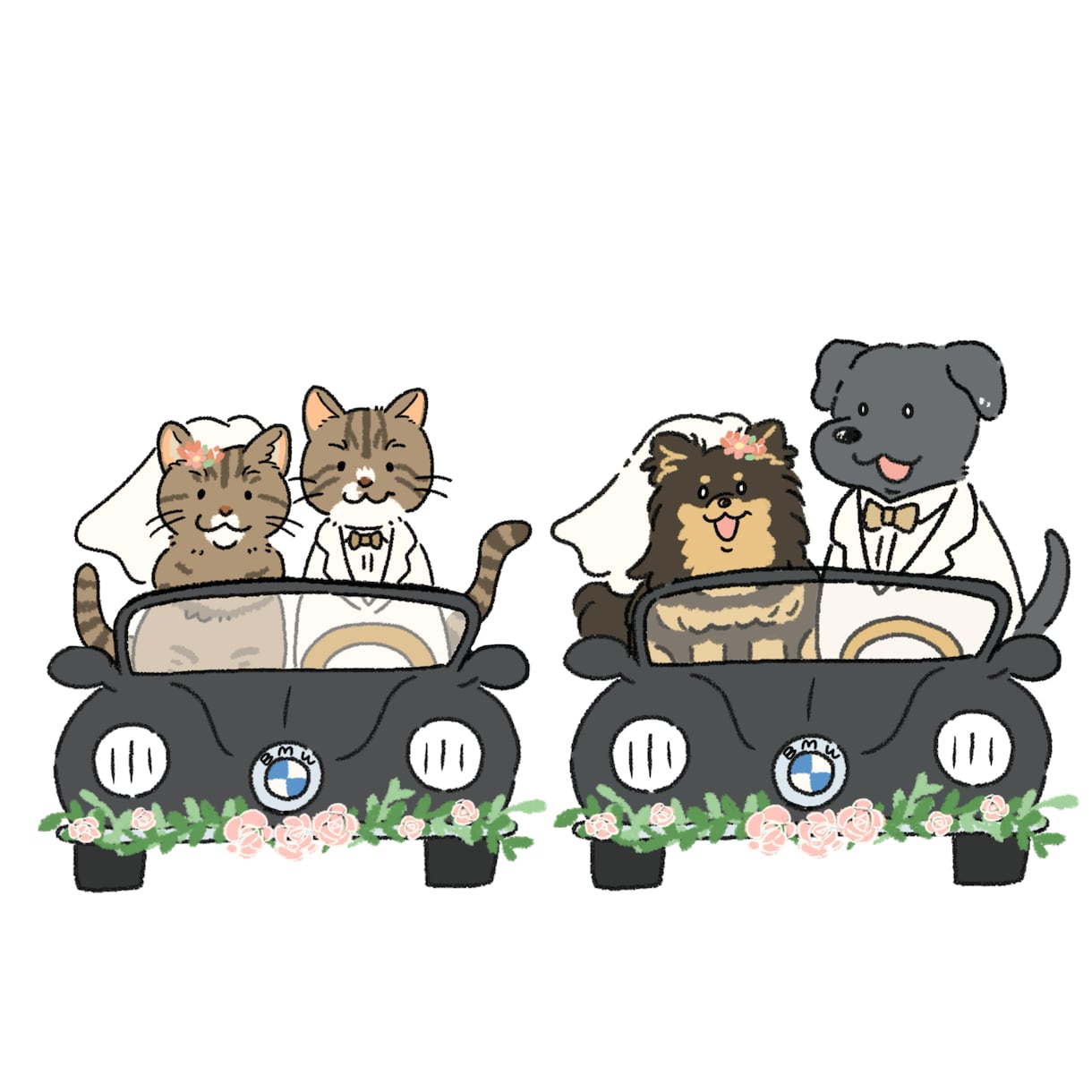 ウェディングにぴったり！シンプルなイラスト描きます 追加料金なし◎ウェルカムボードや思い出に♪ イメージ3