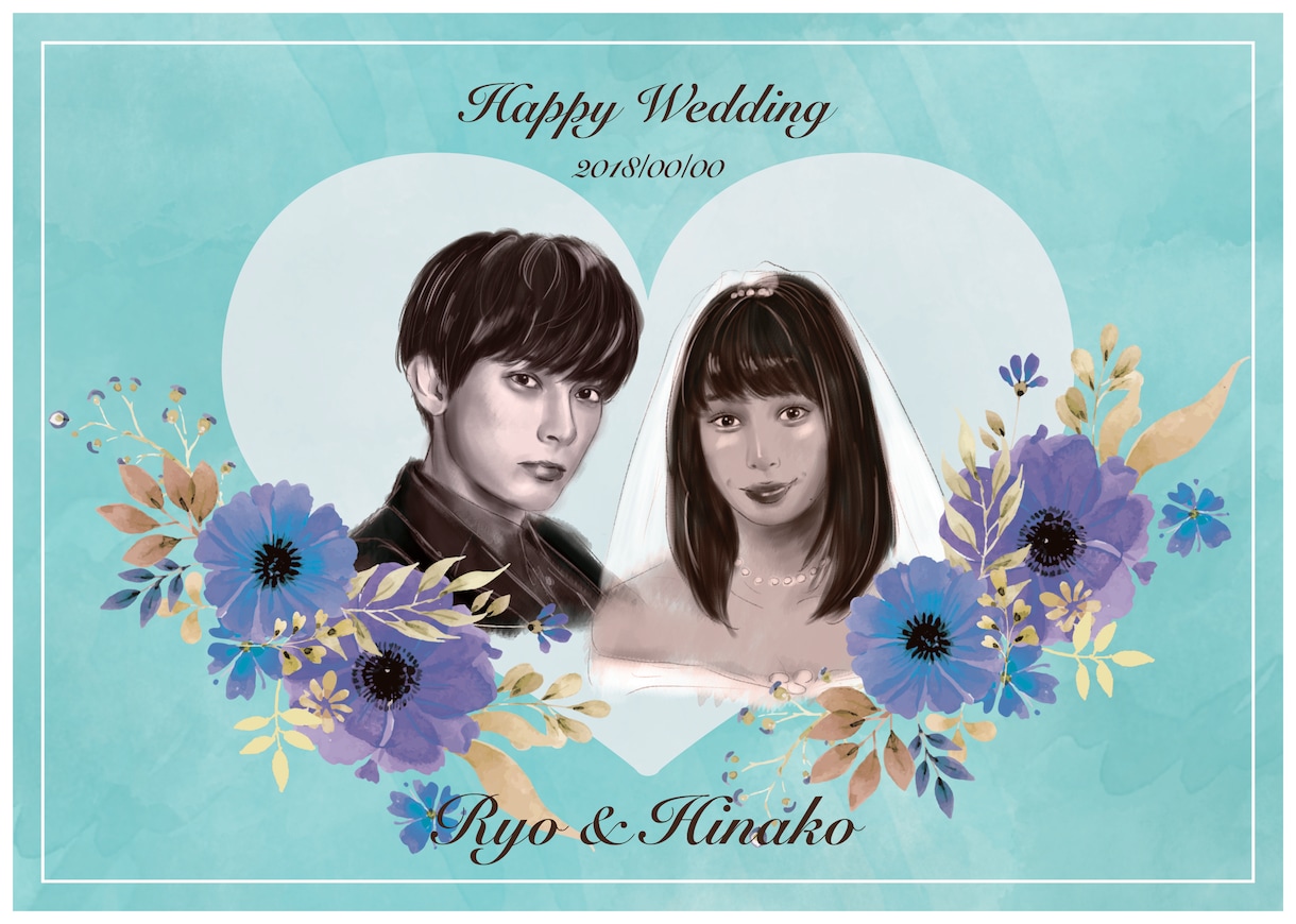 値下げ中☆ウェルカムボードをお描きします プレゼントや結婚式のウェルカムボードにいかがでしょう イメージ3