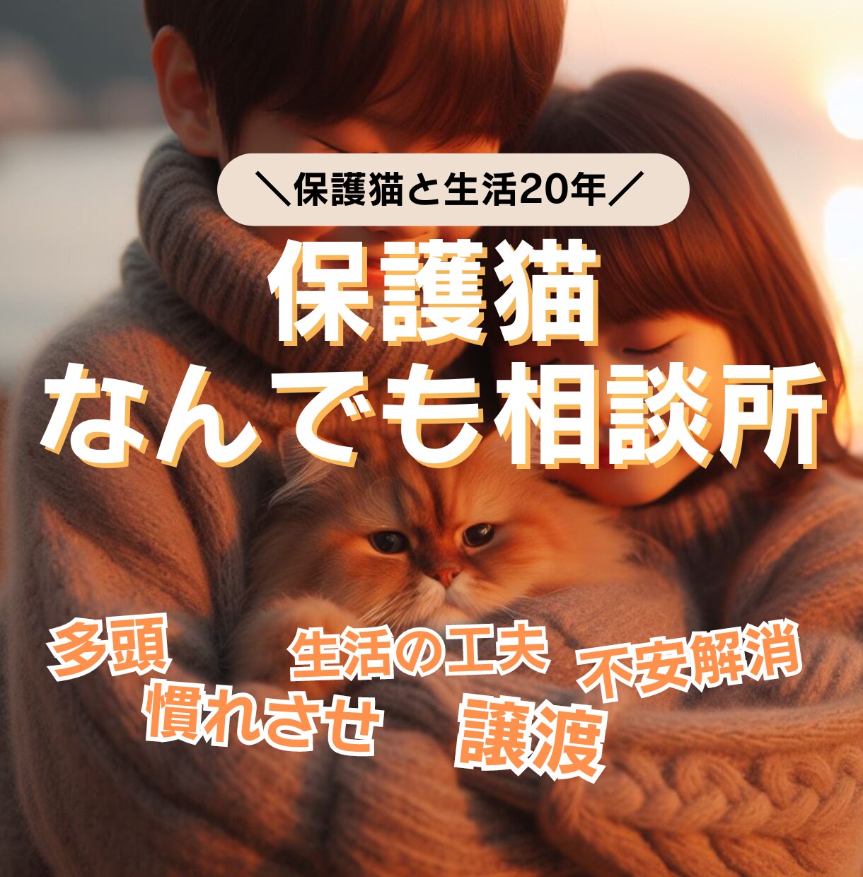 保護猫ちゃんの悩み、生活、猫ちゃん全般相談のります 「約20年」の保護猫との知恵と知識をお役立てください！ イメージ1