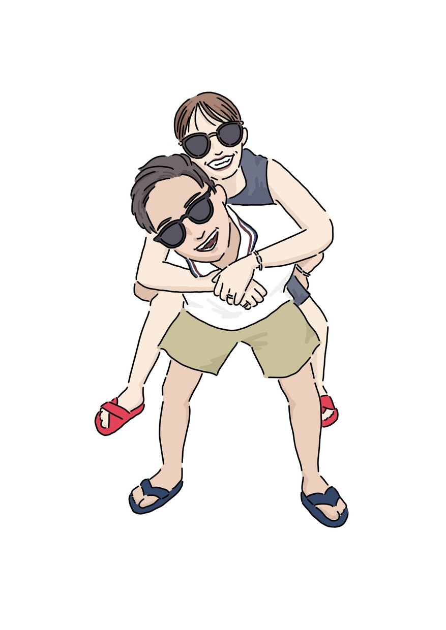 結婚式で使える人物イラスト描きます 線画＋色付きの２枚納品します【データのみ】 イメージ5