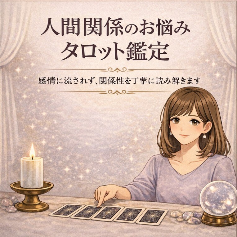 人間関係のお悩み タロット鑑定します 人間関係の違和感、言葉にして心癒します イメージ1