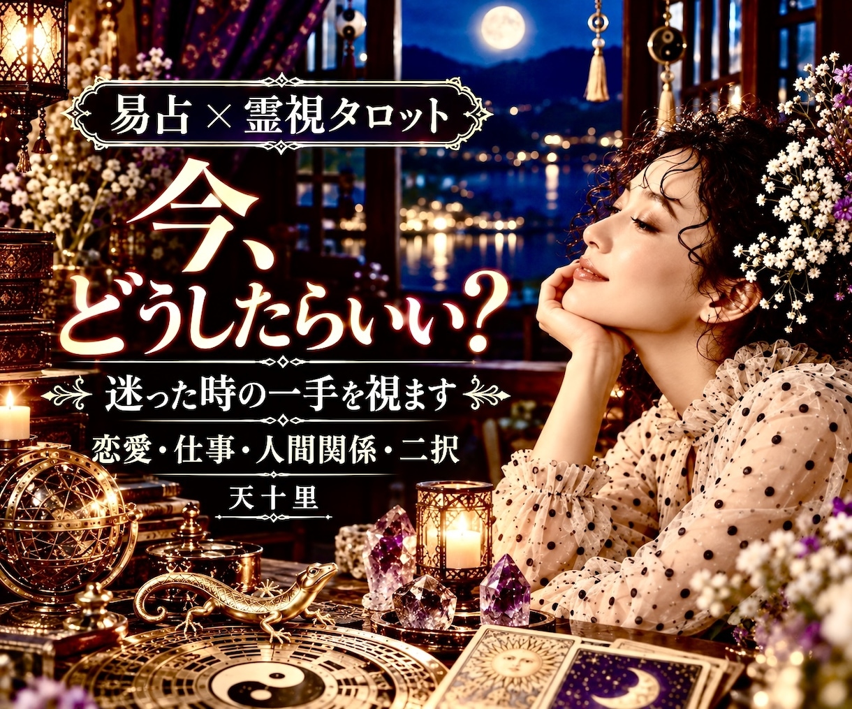 今どうしたらいい？恋愛や人生に迷う時の一手占います あの人の気持ち・ここからの流れ・最善策✨易占・霊視タロット イメージ1
