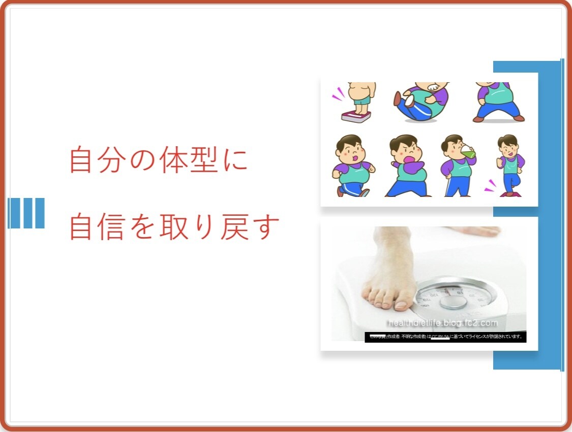 あなたに合ったダイエットの相談乗ります 痩せるための基礎、目標達成に向けたアドバイスお任せ下さい！ イメージ1