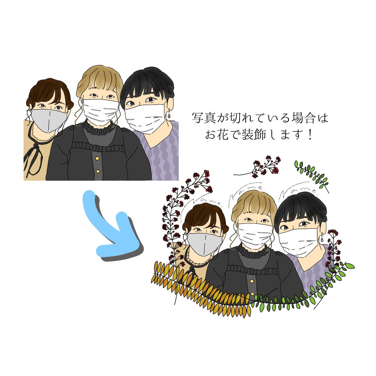 アイコンにも！『お洒落な線画』イラスト作成します 思い出の写真をイラストにしませんか？ イメージ8