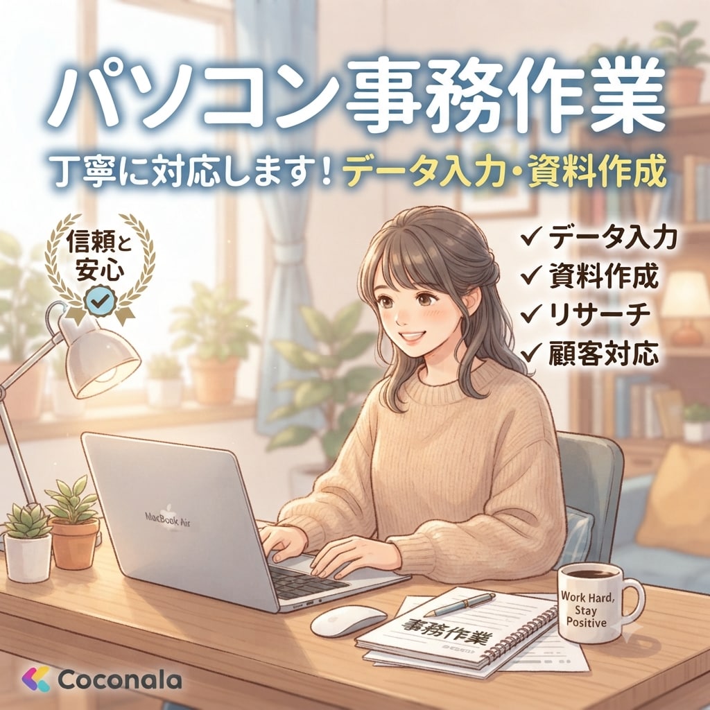 PCにて入力代行します ～データで納品できるものでお願いします～ イメージ1