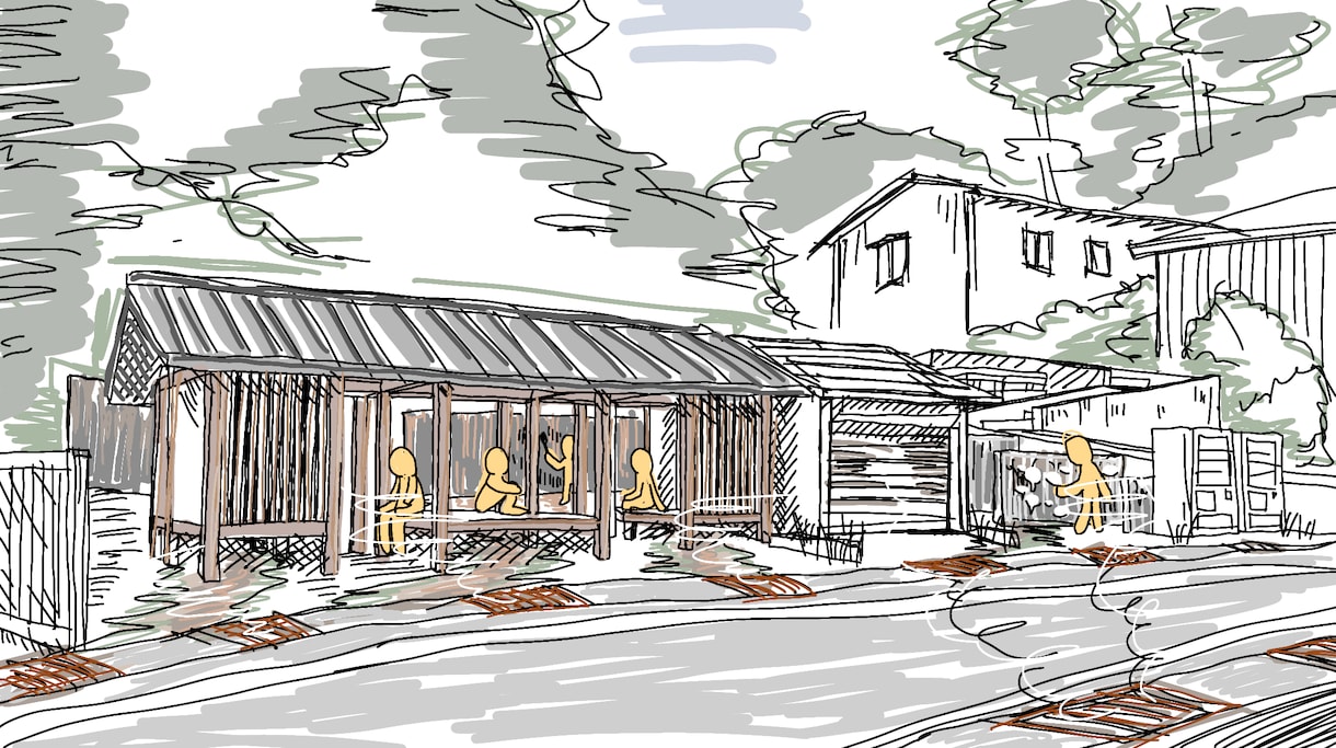 手描きで！記憶に残る簡単な建築パースを描きます 何度も修正可能。イメージ通りの表現を目指します。 イメージ1