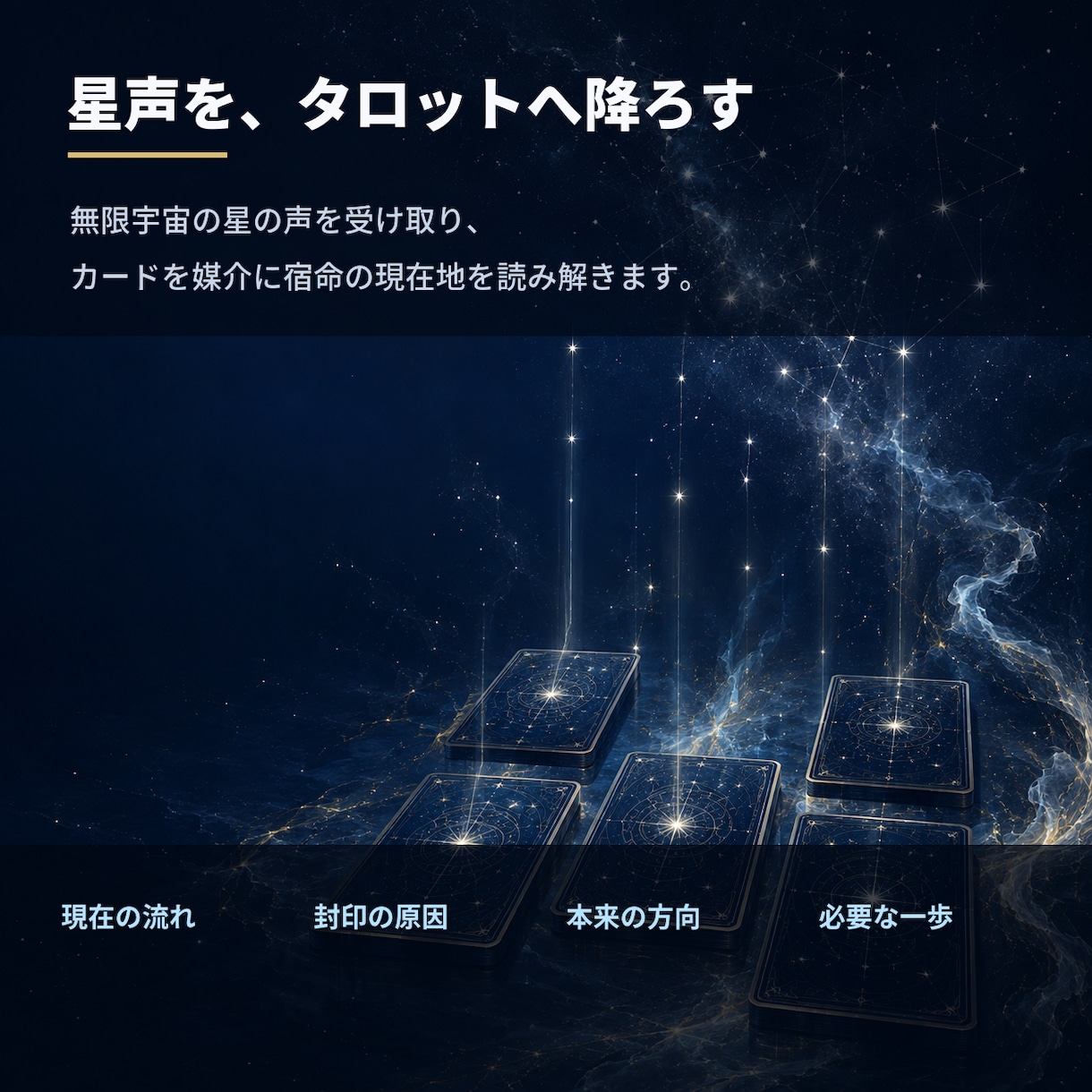 繰り返す停滞の根源を視て宿命を解封します 星声タロット×浄化×波動調整｜恋愛・仕事・金運 イメージ3
