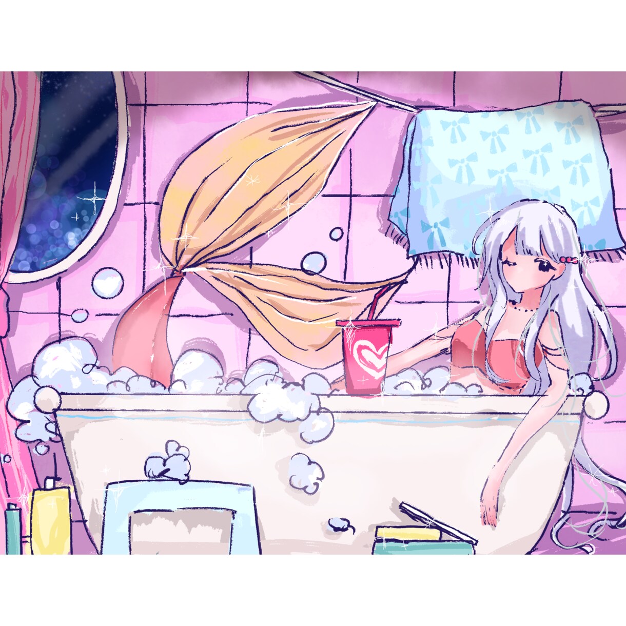 キラキラ可愛いおしゃれな女の子描きます 個性的な絵柄で元気が貰えるイラスト描きます.* イメージ1