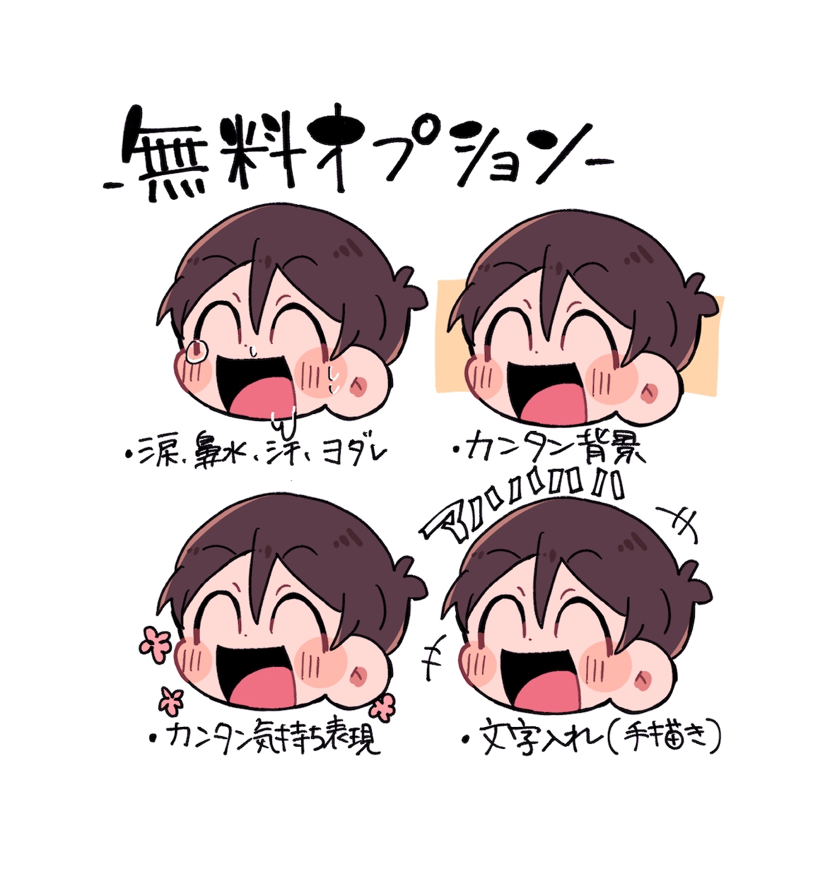 安い☆ポップで元気なデフォルメイラスト制作します 感情大で表情豊かなイラストでパワーを└( 'ω')┘！！！ イメージ5