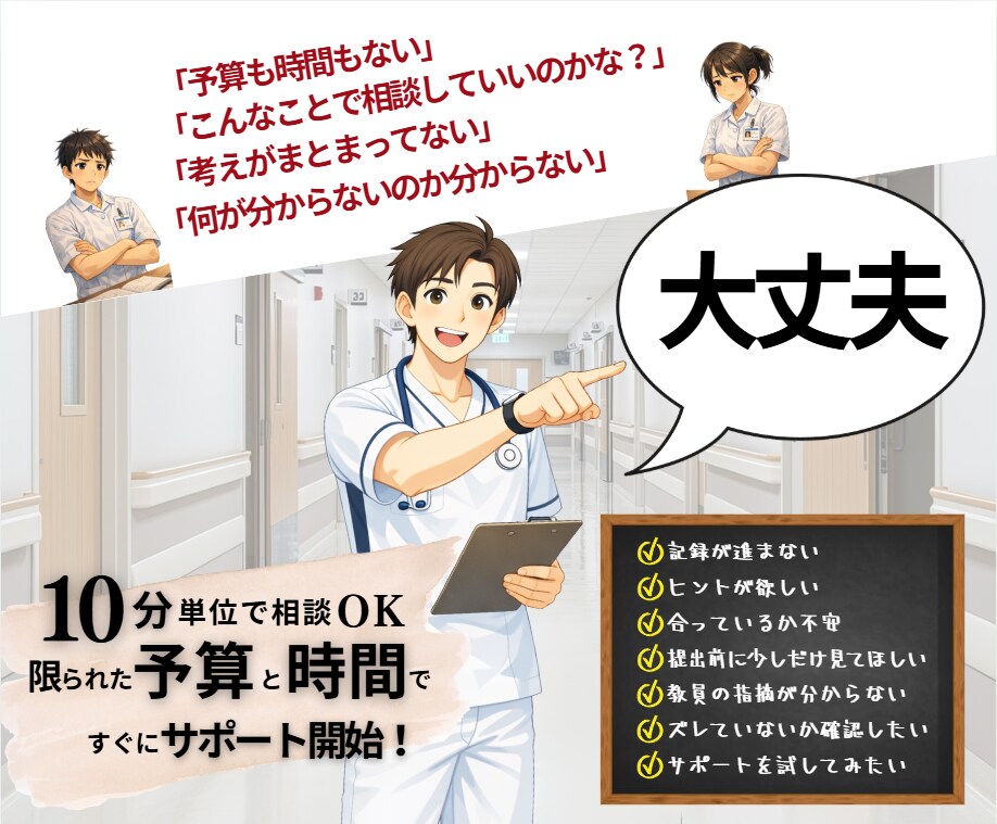 看護実習|看護課題|添削壁打ち等 すぐ対応します 予算を抑えたい|時間がない|添削・加筆・修正 すぐ連絡を! イメージ7