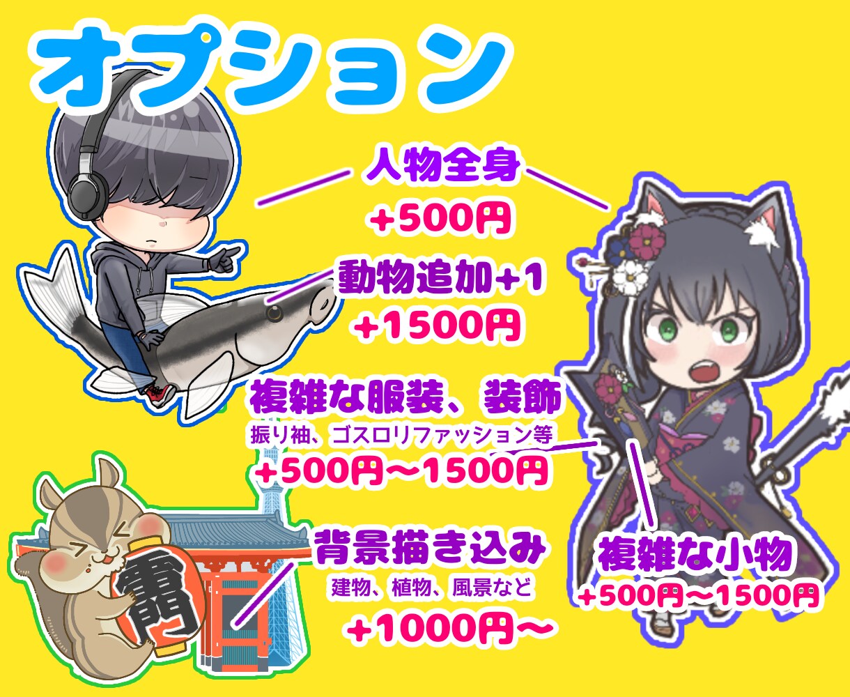 ちびぷにっとかわいい♡イラスト描きます チビプニっと笑顔になる商用OKデフォルメイラスト！動物も☻ イメージ8
