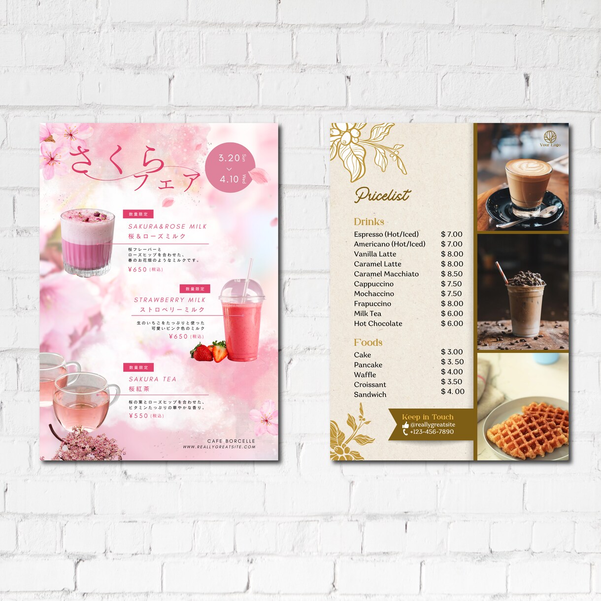 安価でおしゃれなメニュー表制作します 店舗の雰囲気に合ったおしゃれなメニュー表制作します！ イメージ4