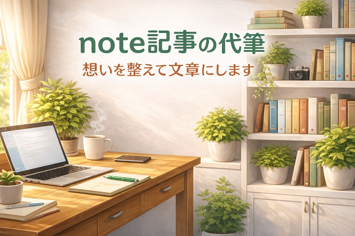 note記事の代筆｜想いを整えて文章にします 書きたい気持ちから一緒に形にします イメージ1
