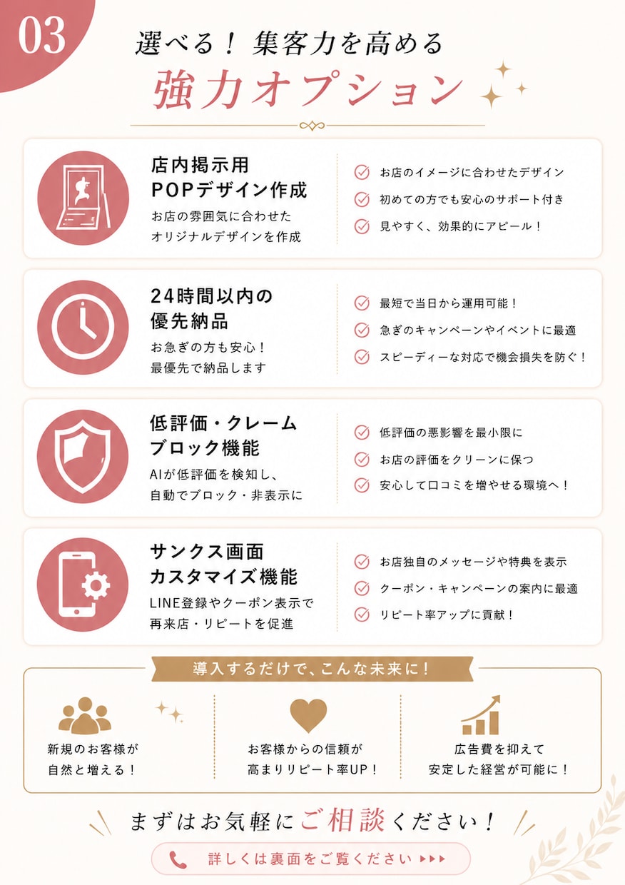 月額0円！サロンGoogle口コミAI作ります 施術中に口コミが増える！脱ポータルサイト集客 イメージ3