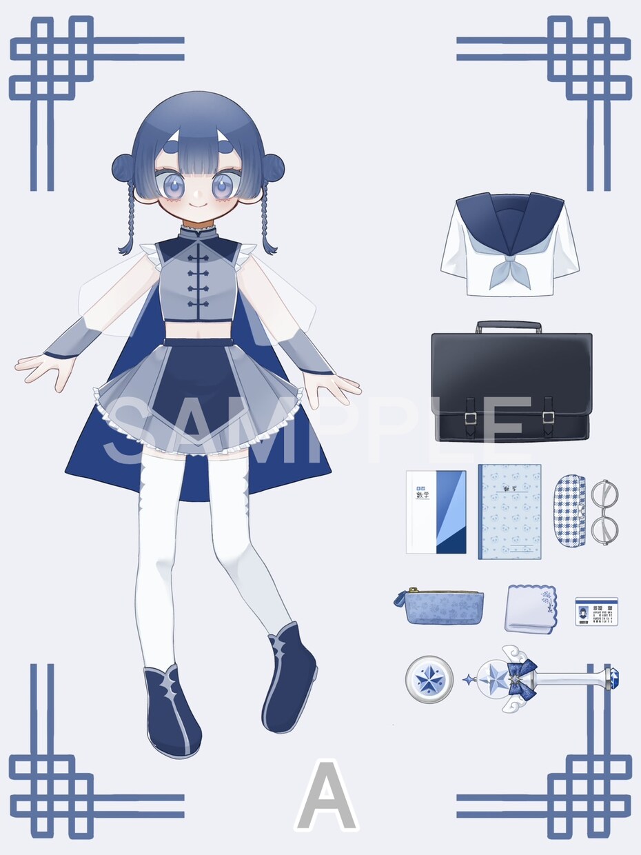 ポップでかわいいキャラデザ、立ち絵の制作します TRPG・配信・ゲーム・動画などご自由にどうぞ！三面図も可 イメージ1