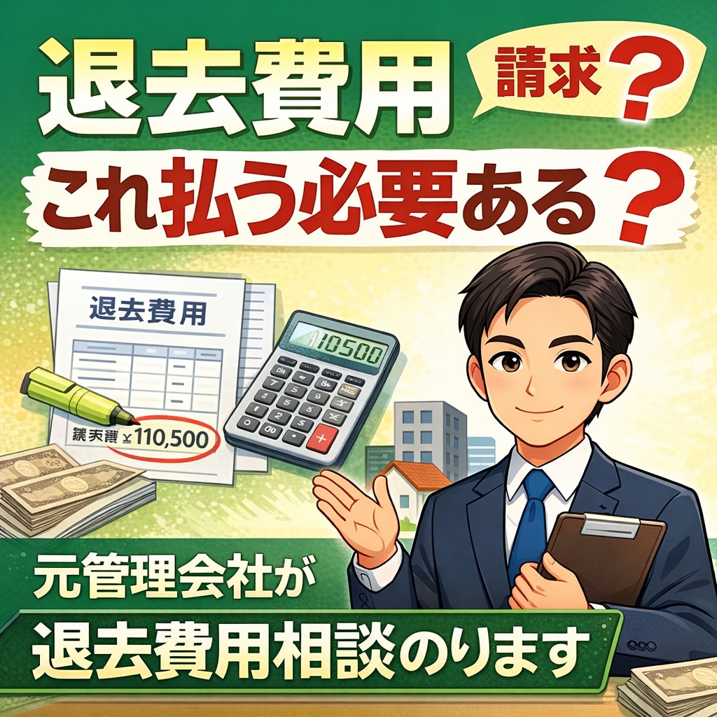 その退去費用払う必要ある？元管理側が相談のります その退去費用払う必要ある？元管理側が相談のります イメージ1