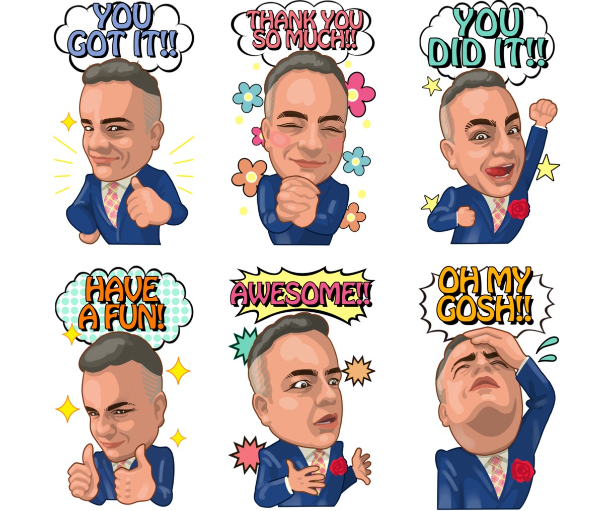 世界に１つの似顔絵LINEスタンプを作成します ★BIGスタンプ制作可！高画質スタンプ原画もプレゼント！★ イメージ9