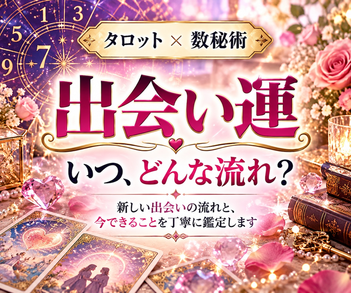 数秘＋タロットで6か月の出会い運を占います 新しい出会いの流れと今できることを丁寧に鑑定します イメージ1