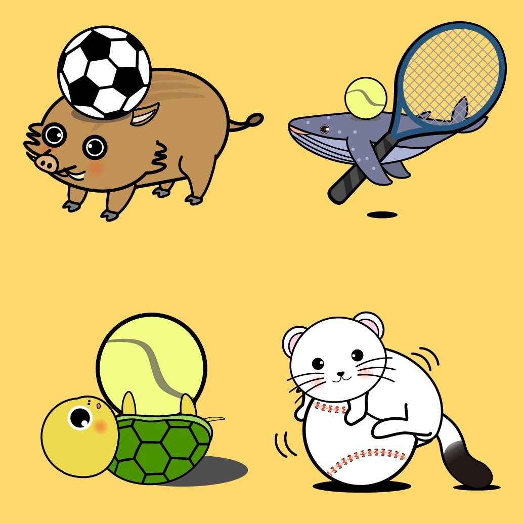 可愛い動物のオリジナルキャラクターイラスト描きます シンプルでくっきりした動物の企業・ブランドキャラはお任せを！ イメージ1