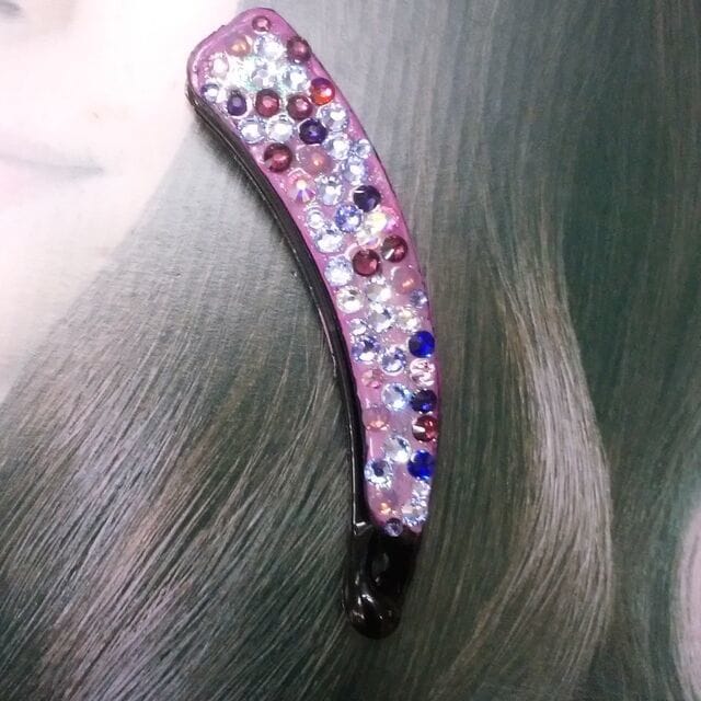 スワロフスキーのバナナクリックをつくります ゴージャスな輝きのヘアアクセサリーオーダーメイドで イメージ3