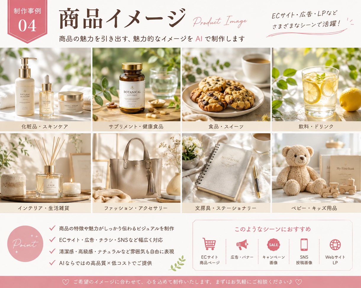 AIでSNS・ブログ・広告画像を制作します 【5件限定】AI画像3枚を1,500円で制作します！ イメージ4