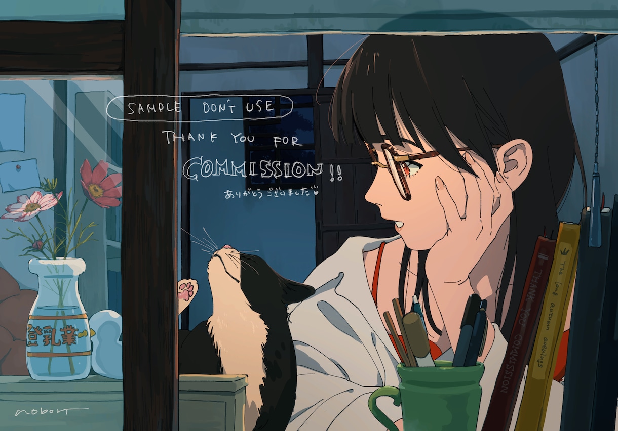 キャラ/背景　空気感のあるイラスト制作いたします キャラクターが魅力的に映る構図にこだわった画面作り！ イメージ1