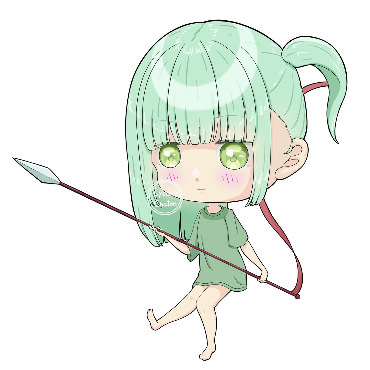 二頭身のデフォルメされた女の子キャラを描きます かわいいを意識してキャラクターを描いてます イメージ3