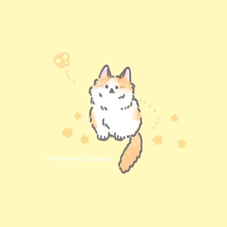 ゆる〜くねこちゃん描きます ゆるくて可愛い♡愛猫を2パターン描きます。 イメージ3