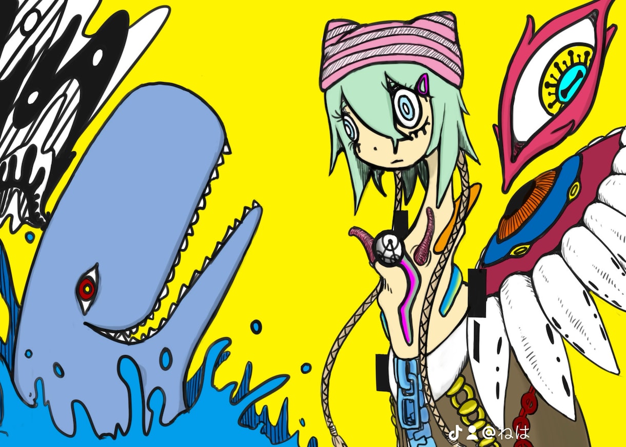 神秘的でグロテスクな絵を描きます 独自の世界観とそこに住むキャラクターを描きます イメージ8