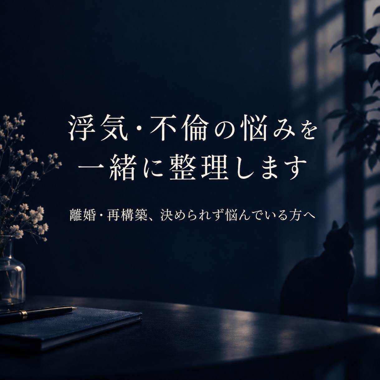 浮気・不倫の悩みを一緒に整理します 離婚・再構築、決められず悩んでいる方へ イメージ1