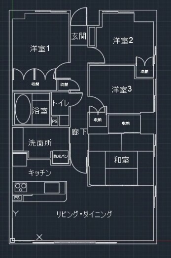 平面図・立面図のCadオペ代行します 手書きのラフスケッチなど紙媒体をCadにデータ化します イメージ1